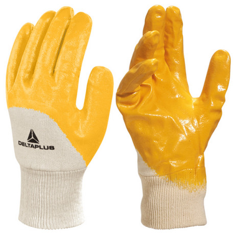 Guanti da lavoro pesante NI015 - nitrile leggero - taglia 09 - giallo - Deltaplus