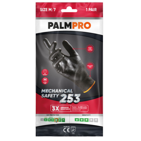 Guanti mechanical Safety Palmpro 253 - taglia XL - nero - Icoguanti