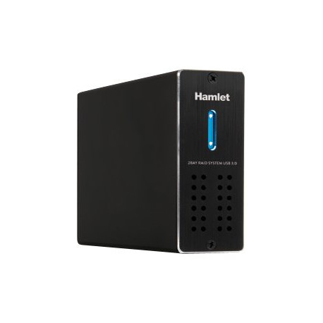 Hamlet HXDAS25 - Array unità disco rigido - 2 alloggiamenti (SATA-300) - USB 3.0 (esterna)