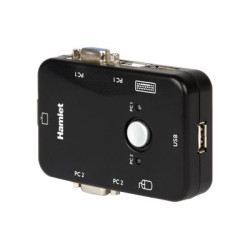 Hamlet Smart Control Switch HNKVM3U - Switch KVM - 3 x KVM port(s) - 1 utente locale - desktop