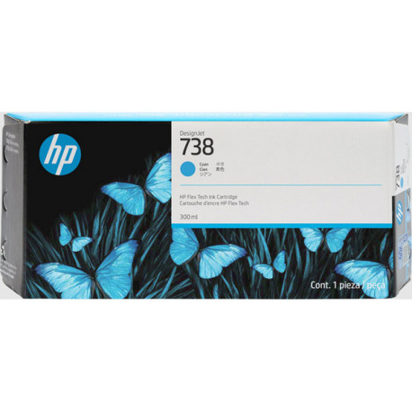 Hp  - Cartuccia DesignJet Ink 738 - Ciano - 676M6A - 300ml