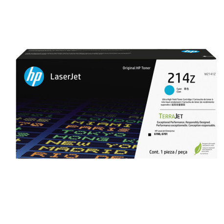 Hp -  Toner originale LaserJet HP 214Z - Ciano - W2141Z - ad altissima capacità