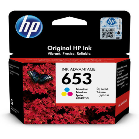 Hp - Cartuccia ink originale - 653 - C/M/Y - 3YM74AE - 200 pag