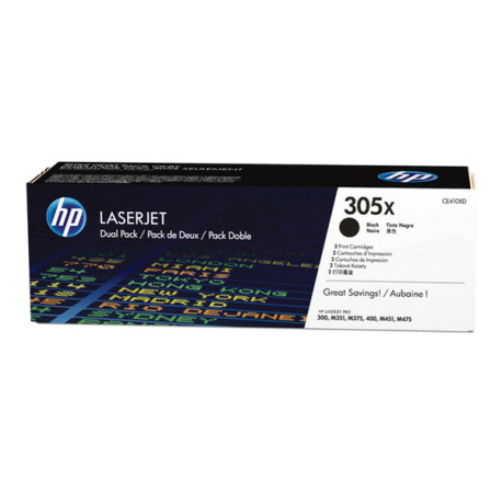 Hp - Confezione 2 Toner originale - 305X - Nero - CE410XD - 4.000 pag cad