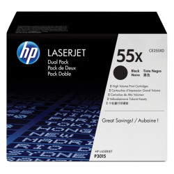 Hp - Confezione 2 Toner originale - 55X - Nero - CE255XD - 12.500 pag/cad