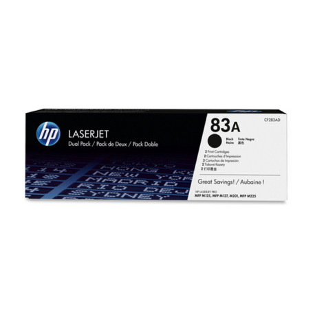 Hp - Confezione 2 Toner originale - 83A - Nero - CF283AD - 1.500 pag cad