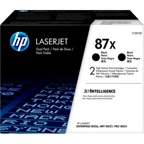 Hp - Confezione 2 Toner originale - 87X - Nero - CF287XD - 18.000 pag cad