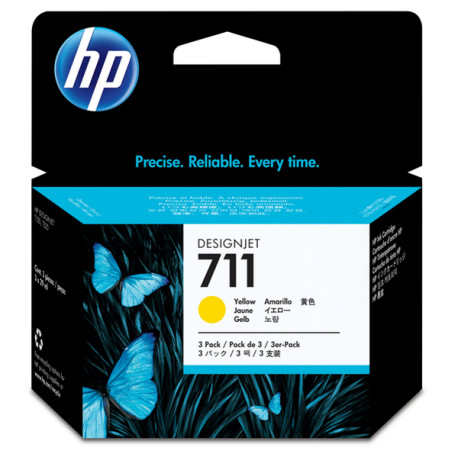 Hp - Confezione 3 cartucce ink originale - 711 - Giallo - CZ136A - 29ml cad