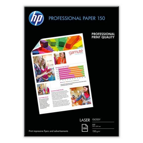 Hp - Confezione da 150 Fogli Carta originale professionale per stampe laser - lucida - 150 g/m² - A4 - 210 x 297 mm - CG965A