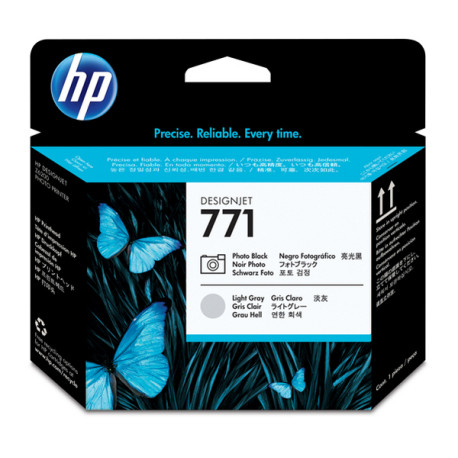 Hp - Testina di stampa originale - 771 - Nero fotografico / Grigio chiaro - CE020A - 775 pag