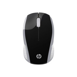 HP 200 - Mouse - per destrorsi e per sinistrorsi - ottica - senza fili - 2.4 GHz - ricevitore wireless USB - argento - per HP 2