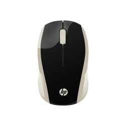 HP 200 - Mouse - per destrorsi e per sinistrorsi - ottica - senza fili - 2.4 GHz - ricevitore wireless USB - oro setato - per H