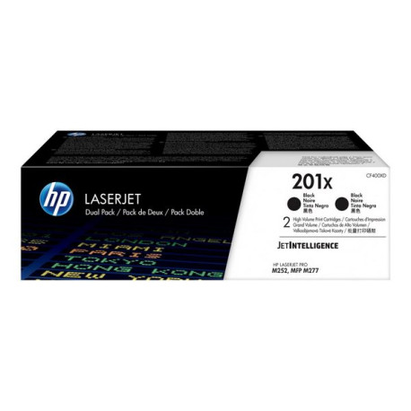 HP 201X - Confezione da 2 - Alta resa - nero - originale - LaserJet - cartuccia toner (CF400XD) - per Color LaserJet Pro M252dn