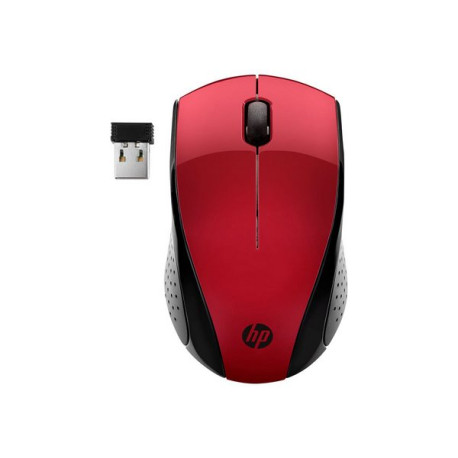 HP 220 - Mouse - 3 pulsanti - senza fili - 2.4 GHz - ricevitore wireless USB - rosso tramonto - CTO - per HP 27- ENVY Laptop 13