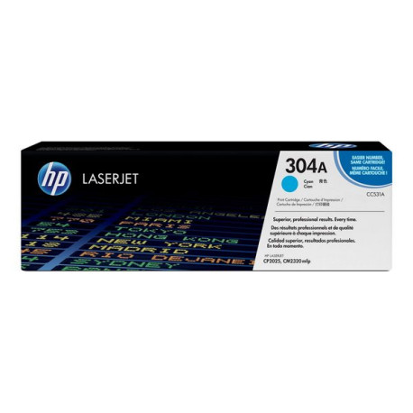 HP 304A - Ciano - originale - LaserJet - cartuccia toner (CC531A) - per Color LaserJet CM2320fxi, CM2320n, CM2320nf, CP2025, CP