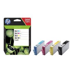 HP 364 - Confezione da 4 - nero, giallo, ciano, magenta - originale - blister - cartuccia d'inchiostro - per Deskjet 35XX- Phot