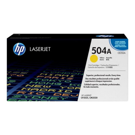 HP 504A - Giallo - originale - LaserJet - cartuccia toner (CE252A) - per Color LaserJet CM3530 MFP, CM3530fs MFP, CP3525, CP352