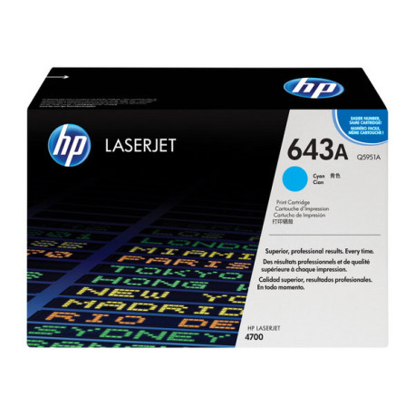 HP 643A - Ciano - originale - LaserJet - cartuccia toner (Q5951A) - per Color LaserJet 4700, 4700dn, 4700dtn, 4700n, 4700ph+