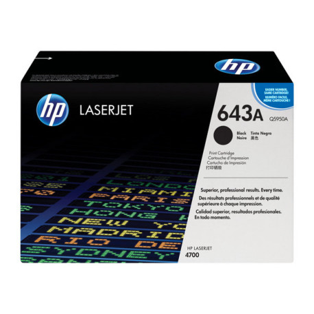 HP 643A - Nero - originale - LaserJet - cartuccia toner (Q5950A) - per Color LaserJet 4700, 4700dn, 4700dtn, 4700n, 4700ph+