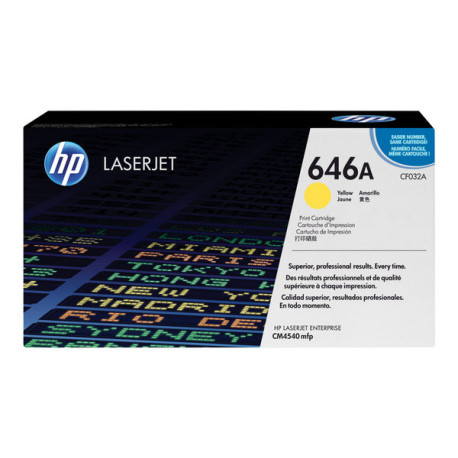 HP 646A - Giallo - originale - LaserJet - cartuccia toner (CF032A) - per Color LaserJet Enterprise CM4540 MFP, CM4540f MFP, CM4