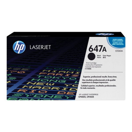 HP 647A - Nero - originale - LaserJet - cartuccia toner (CE260A) - per Color LaserJet Enterprise CM4540, CP4025, CP4525