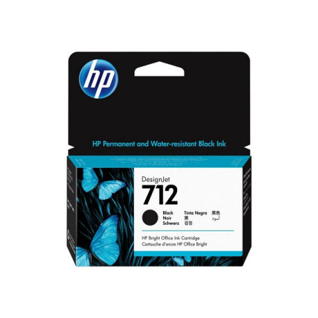 HP 712 - 38 ml - nero - originale - DesignJet - cartuccia d'inchiostro - per DesignJet Studio, T210, T230, T250, T630, T650