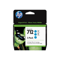 HP 712 - Confezione da 3 - 29 ml - ciano - originale - DesignJet - cartuccia d'inchiostro - per DesignJet Studio, T210, T230, T