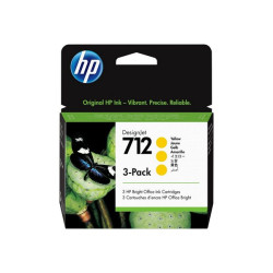 HP 712 - Confezione da 3 - 29 ml - giallo - originale - DesignJet - cartuccia d'inchiostro - per DesignJet Studio, T210, T230, 