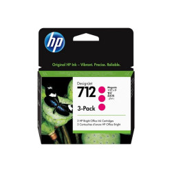 HP 712 - Confezione da 3 - 29 ml - magenta - originale - DesignJet - cartuccia d'inchiostro - per DesignJet Studio, T210, T230,