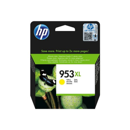 HP 953XL - 18 ml - Alta resa - giallo - originale - blister - cartuccia d'inchiostro - per Officejet Pro 77XX, 82XX, 87XX