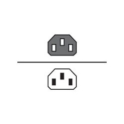 HPE - Cavo di alimentazione - IEC 60320 C14 a power IEC 60320 C13 - 250 V c.a. V - 10 A - 70 cm - nero - Worldwide (pacchetto d