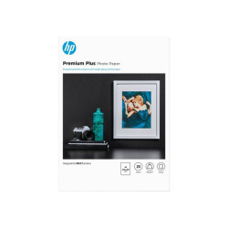 HP Premium Plus Photo Paper - Lucido - A4 (210 x 297 mm) - 300 g/m² - 20 fogli carta fotografica - per Officejet 52XX, 6000, 60