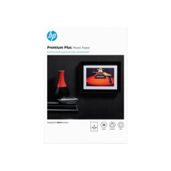 HP Premium Plus Photo Paper - Semi-lucida - A4 (210 x 297 mm) - 300 g/m² - 20 fogli carta fotografica - per Officejet 52XX, 600