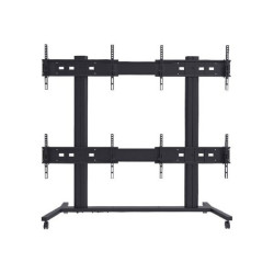 Multibrackets Carrello videowall - Carrello - per video wall 2x2 - Alluminio - nero - dimensione schermo: 40"-55" - supporto a 