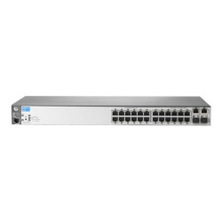 HPE Aruba 2620-24 - Switch - L4 - gestito - 24 x 10/100 + 2 x 10/100/1000 + 2 x SFP - desktop, montabile su rack