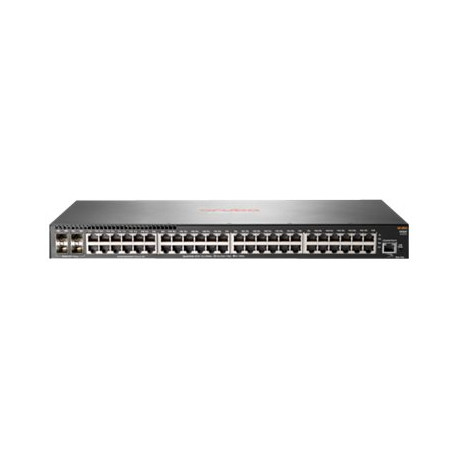 HPE Aruba 2930F 48G 4SFP+ - Switch - L3 - gestito - 48 x 10/100/1000 + 4 x 1 Gigabit / 10 Gigabit SFP+ (uplink) - montabile su 