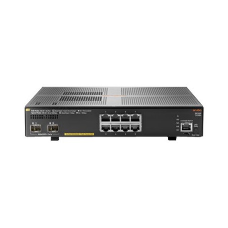 HPE Aruba 2930F 8G PoE+ 2SFP+ - Switch - L3 - gestito - 8 x 10/100/1000 (PoE+) + 2 x 1 Gigabit / 10 Gigabit SFP+ (uplink) - mon