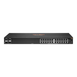 HPE Aruba 6000 24G 4SFP Switch - Switch - L3 - gestito - 24 x 10/100/1000 + 4 x Gigabit SFP - flusso d'aria da laterale a later