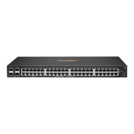 HPE Aruba 6100 48G 4SFP+ Switch - Switch - gestito - 48 x 10/100/1000 + 4 x 1 Gigabit / 10 Gigabit SFP+ - flusso d'aria da late