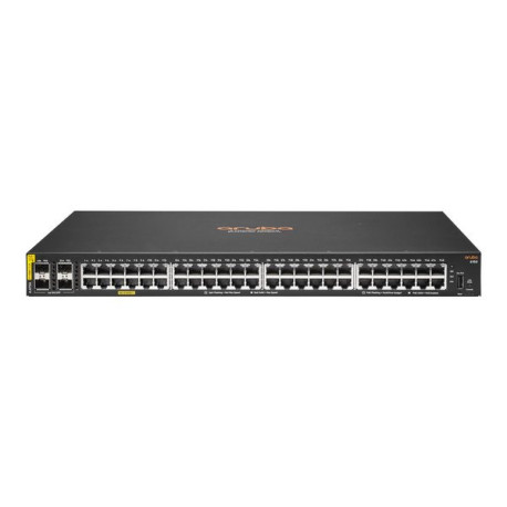 HPE Aruba 6100 48G Class4 PoE 4SFP+ 370W Switch - Switch - gestito - 48 x 10/100/1000 (PoE+) + 4 x 1 Gigabit / 10 Gigabit SFP+ 