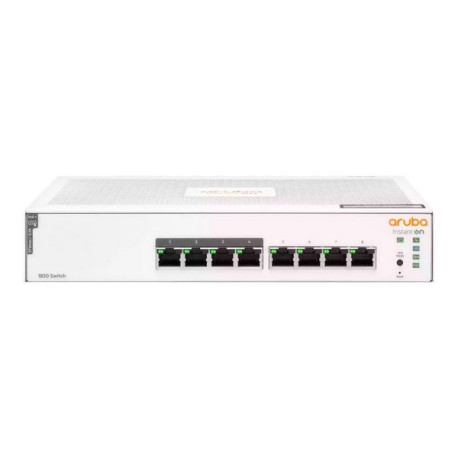 HPE Aruba Instant On 1830 8G 4p Class4 PoE 65W Switch - Switch - intelligente - 4 x 10/100/1000 + 4 x 10/100/1000 (PoE+) - desk