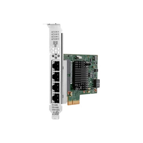 HPE I350-T4 - Adattatore di rete - PCIe 2.0 x4 - Gigabit Ethernet x 4 - per ProLiant DL20 Gen10, DL325 Gen10, DL360 Gen10, DL38