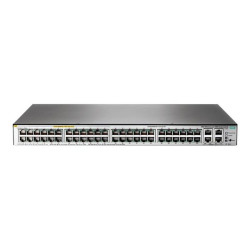 HPE OfficeConnect 1850 48G 4XGT PoE+ 370W - Switch - gestito - 24 x 10/100/1000 (PoE+) + 24 x 10/100/1000 + 4 x 10Base-T - flus