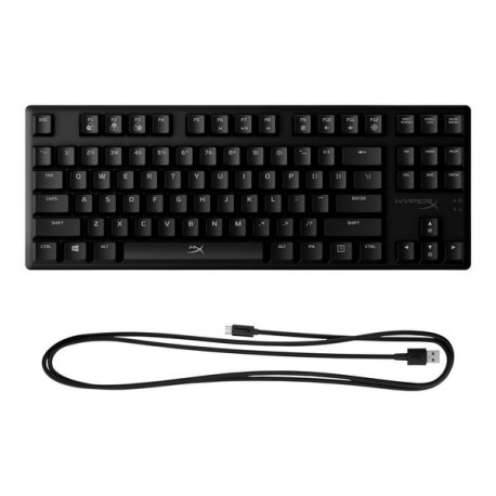 HyperX Alloy Origins Core - Tastiera - retroilluminato - USB-C - QWERTY - USA - interruttore: HyperX Red - nero