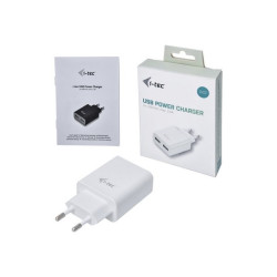 i-Tec - Alimentatore - 2.4 A - 2 connettori di uscita (2 x USB) - bianco