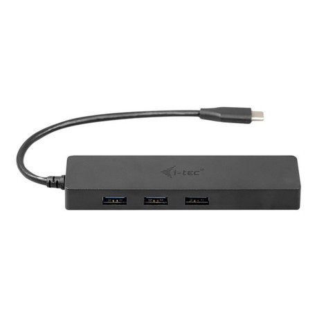 i-Tec USB C Slim 3-port HUB with Gigabit Ethernet adapter - Hub - 3 x SuperSpeed USB 3.0 + 1 x 10/100/1000 - desktop