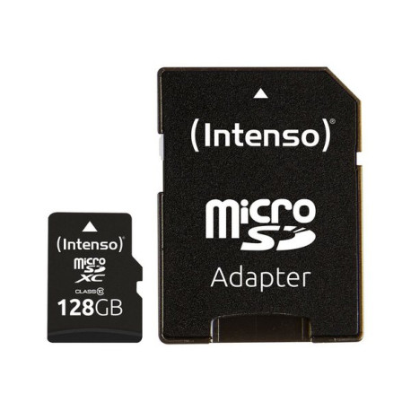 Intenso - Scheda di memoria flash (adattatore da microSDXC a SD in dotazione) - 128 GB - Class 10 - microSDXC