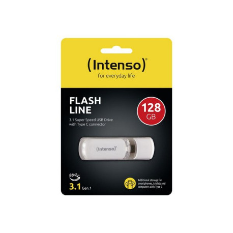 Intenso Flash - Chiavetta USB - 128 GB - USB-C 3.1 Gen 1 - bianco