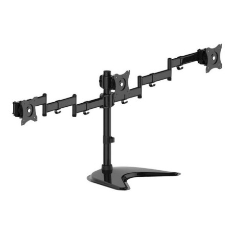 ITB Solution Triple table support - Supporto - per 3 schermi LCD - acciaio, lega di alluminio - nero - dimensione schermo: 15"-