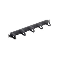 ITRack - Pannello di gestione cavi rack (orizzontale) - nero - 1U - 19"